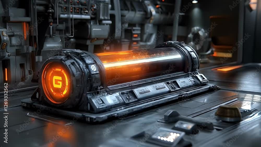 Futuristic Data Core: Illuminated G-Series Cryo-Storage Device Futuristic Data Core: Illuminated G-Series Cryo-Storage Device