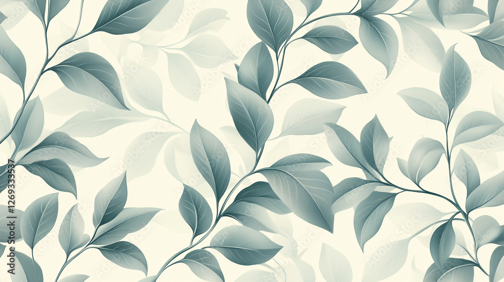 seamless background with leaves green seamless background with leaves green