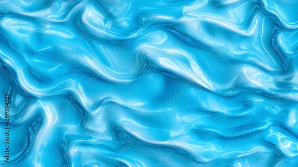 Obraz premium Water Ripple Texture in Soft Blue Calm and Refreshing Abstract Background
