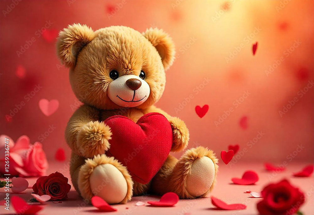 teddy bear with red heart teddy bear with red heart