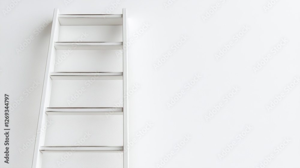 Escape Ladder Flat Lay on Minimalist Background with Space for Design Escape Ladder Flat Lay on Minimalist Background with Space for Design