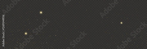 Wallpaper Mural Gold glittering dust with stars on transparent backdrop Torontodigital.ca