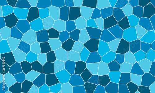 With its intricate vector design, the blue gradient mosaic background adds warmth and intensity, making it ideal for creative, attention-grabbing compositions.