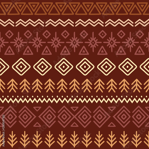 Seamless pattern, ethnic background, vector design