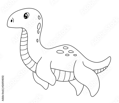 Coloring page with dinosaur character