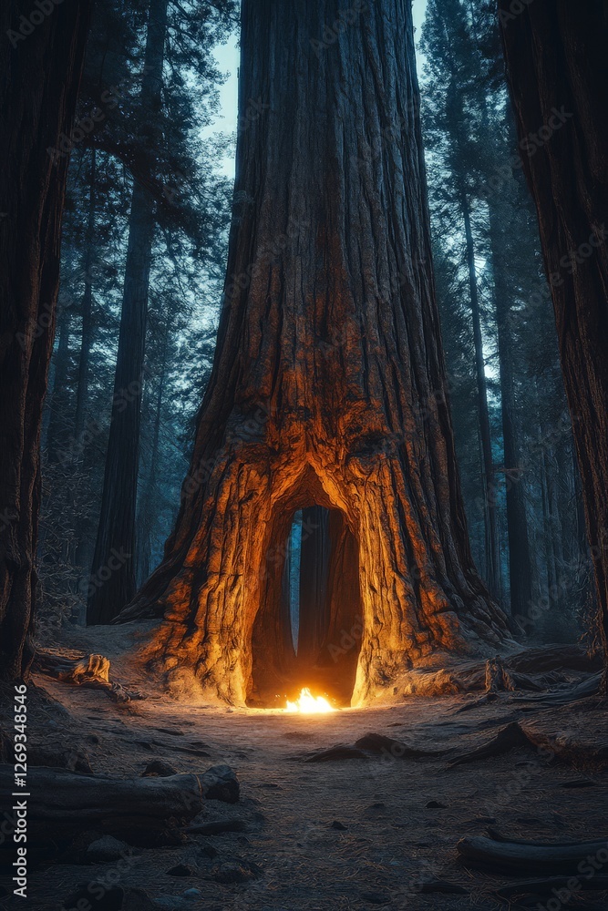 Obraz premium Twilight in the Ancient Forest