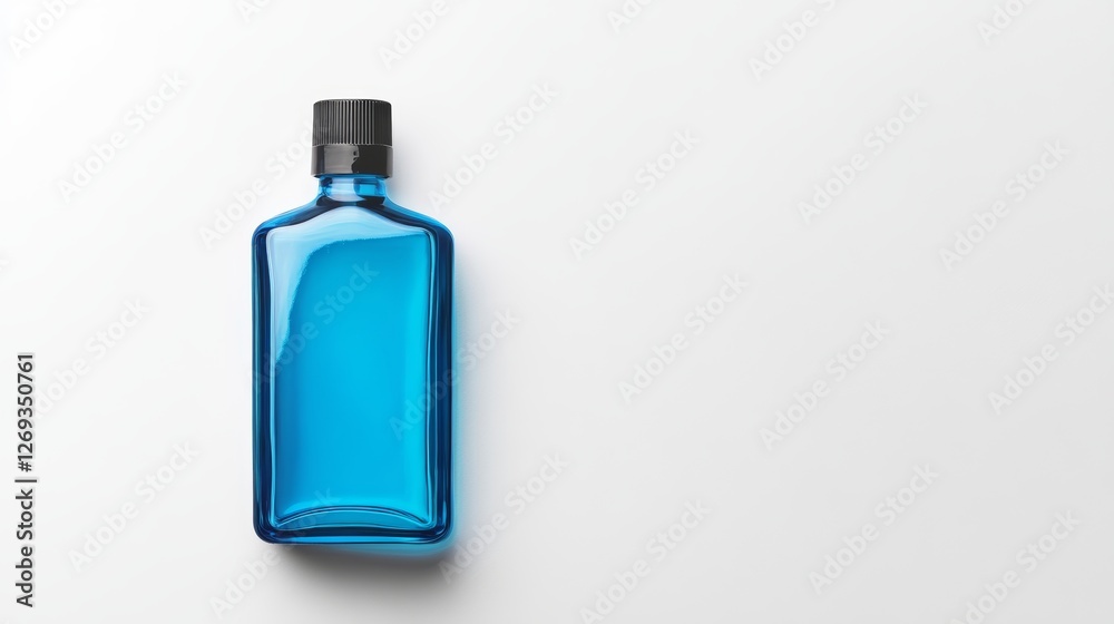 Hand Sanitizer Bottle in Vibrant Blue on Clean White Background Hand Sanitizer Bottle in Vibrant Blue on Clean White Background