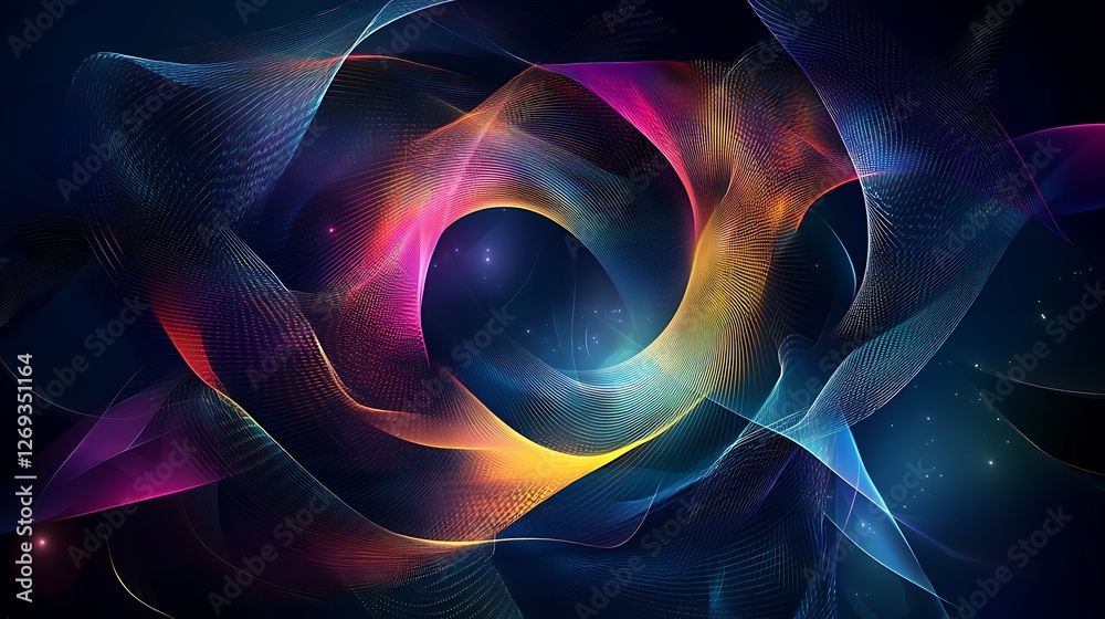 Fototapeta premium Abstract Colorful Waves Flowing Dynamically