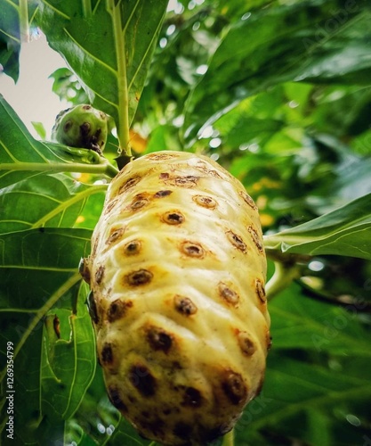 White noni fruit that can be used as medicine,