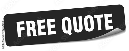 free quote sticker. free quote label