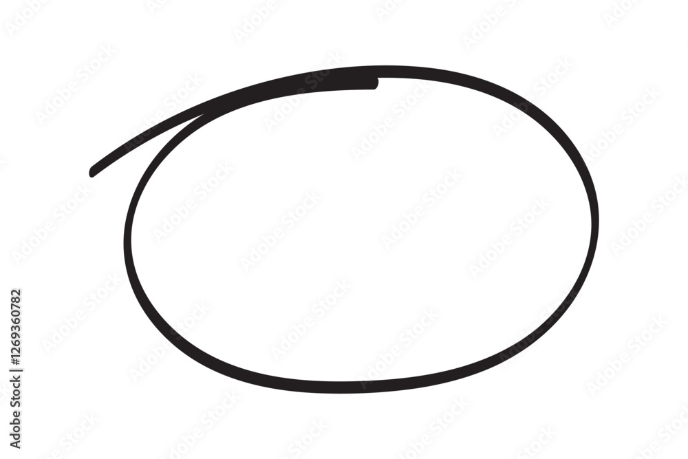 Red circle pen draw. Highlight hand drawn circle isolated on white background. Handwritten red circle. For marker pen, pencil, logo and text check. Vector illustration Red circle pen draw. Highlight hand drawn circle isolated on white background. Handwritten red circle. For marker pen, pencil, logo and text check. Vector illustration
