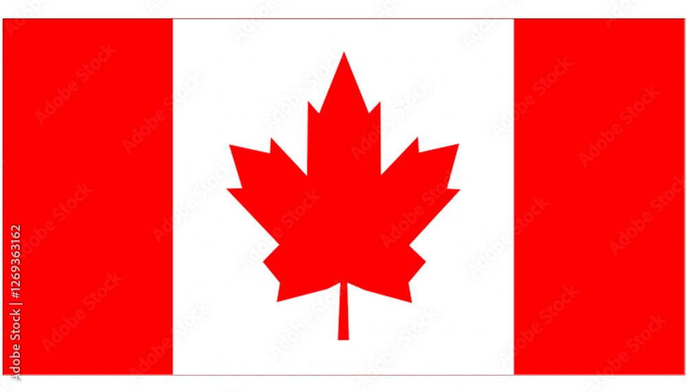 Canada National Flag. Official Flag of Canadian consists of a red field with a white square at its center in the ratio. Canada National Flag. Official Flag of Canadian consists of a red field with a white square at its center in the ratio.