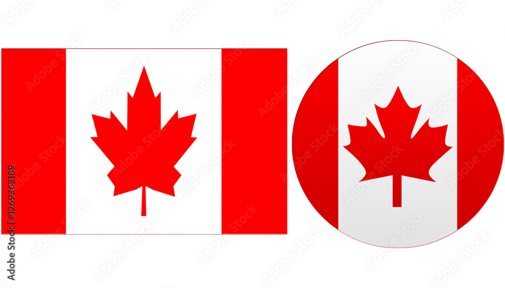 Canada National Flag. Official Flag of Canadian consists of a red field with a white square at its center in the ratio. Canada National Flag. Official Flag of Canadian consists of a red field with a white square at its center in the ratio.