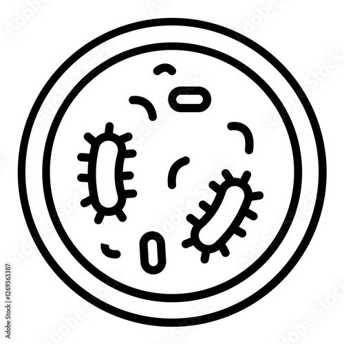 Microbiology Vector Line Icon Design