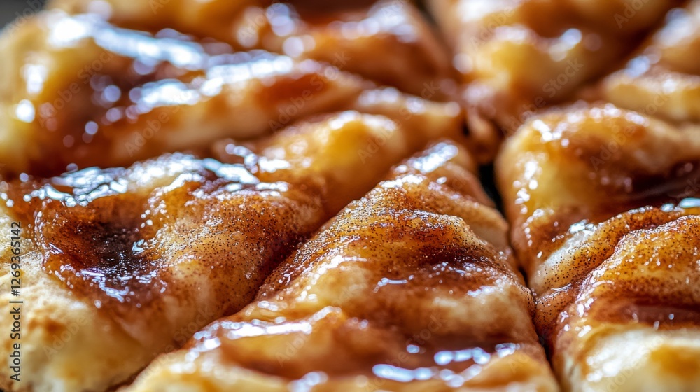 An enticing close-up of delicious pie slices adorned with a glossy glaze, highlighting a sweet treat that promises a rich flavor experience and culinary delight. An enticing close-up of delicious pie slices adorned with a glossy glaze, highlighting a sweet treat that promises a rich flavor experience and culinary delight.