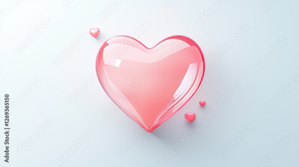 A minimalist 3D heart icon with a smooth gradient, designed for medical and healthcare contexts. The icon is placed on a pure white background, symbolizing life and well-being. A minimalist 3D heart icon with a smooth gradient, designed for medical and healthcare contexts. The icon is placed on a pure white background, symbolizing life and well-being.