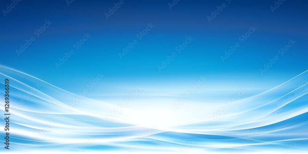 Abstract Blue Wave Background Serene Smooth Flowing Lines Design Abstract Blue Wave Background Serene Smooth Flowing Lines Design