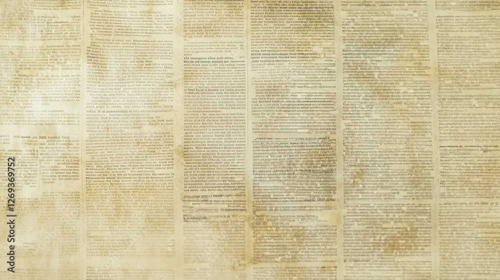 Fototapeta premium 古びた英字新聞 グランジ Generative AI