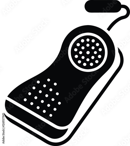 ultrasonic skin scrubber vector icon.eps