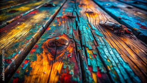 Weathered Wooden Plank Background - Rustic Texture for Urban Exploration Photography