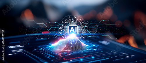 Innovative ai showcase global tech summit 2025 digital innovations futuristic environment interactive viewpoint advancements in ai technology