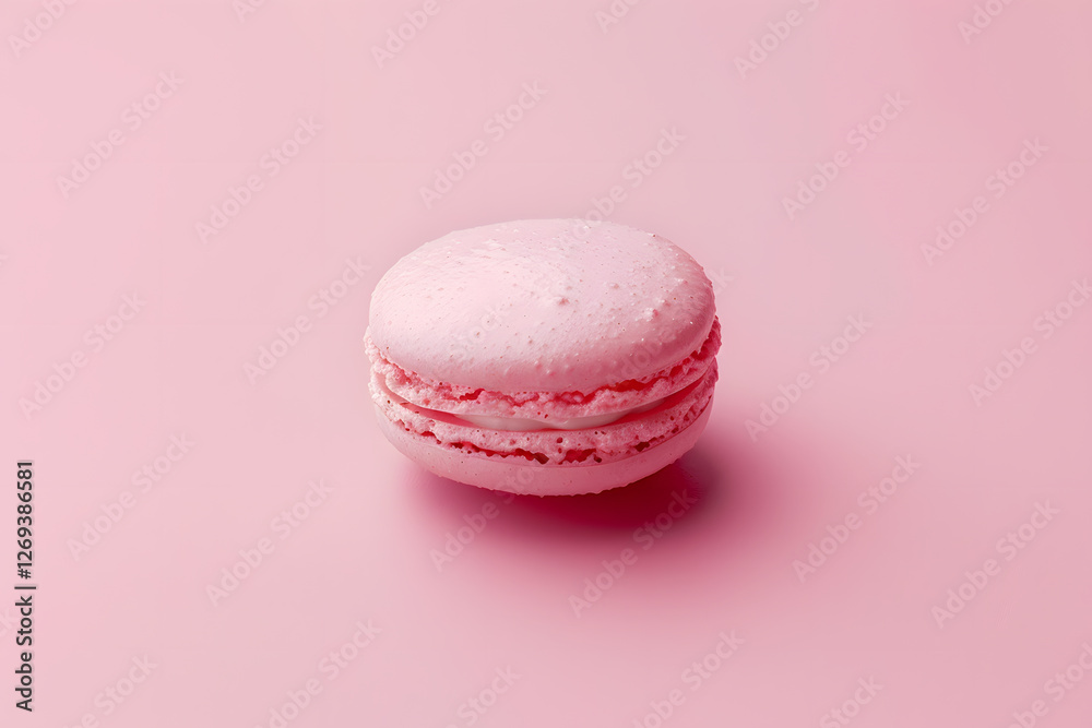 Pink macaron on pastel background Pink macaron on pastel background