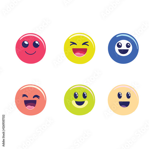 set of social media emoji icons vector illustration