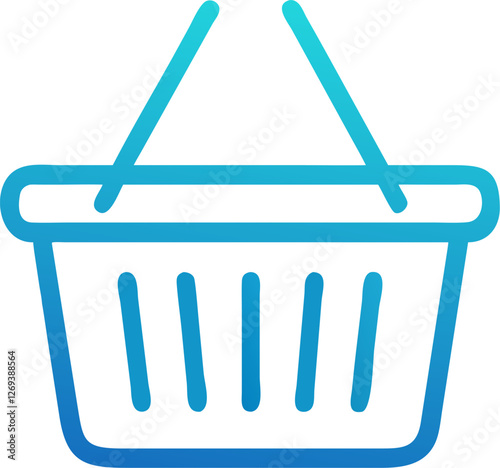 Shopping basket vector icon.illustration vector  with a white background