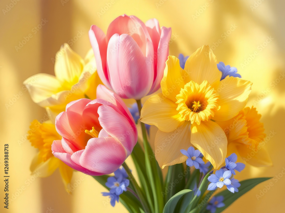 Delicate Spring Blossoms: A Stunning Floral Composition Delicate Spring Blossoms: A Stunning Floral Composition