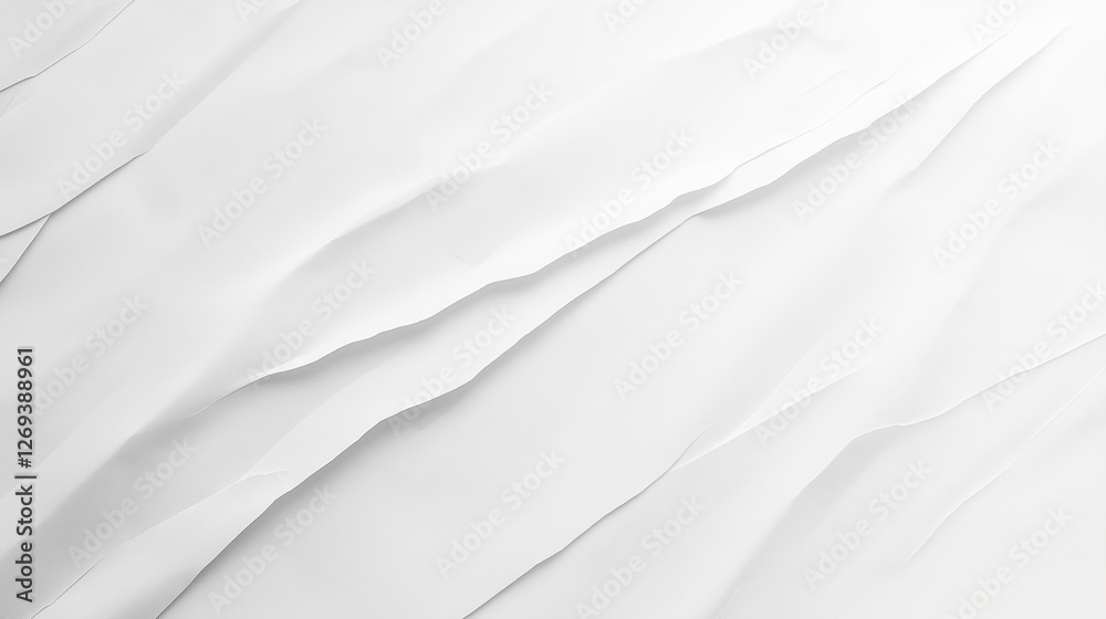 Obraz premium slightly crumpled clean white paper, image texture