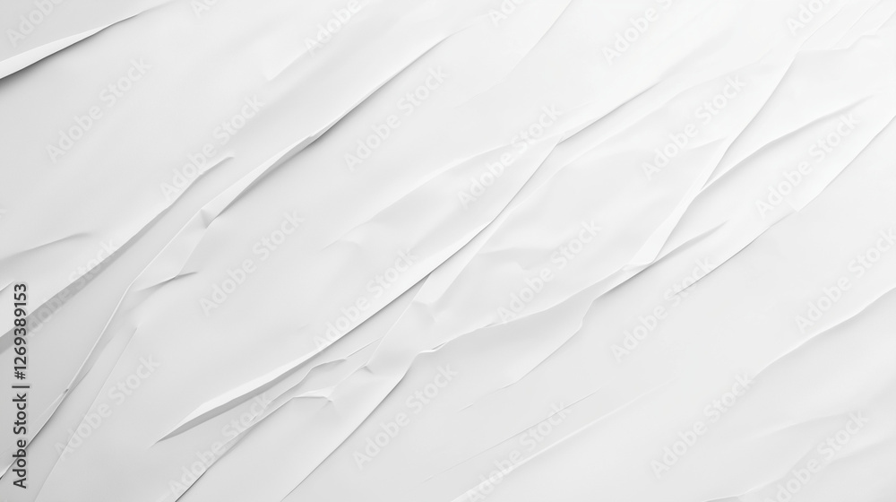 Fototapeta premium slightly crumpled clean white paper, image texture