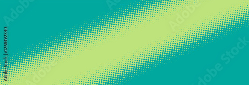 Turquoise green pop art background in retro comics style with halftone dots design, vector illustration eps10