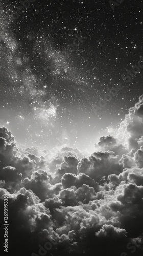 Clouds of cosmic gas illuminated by distant stars in a stunning nebula formation
