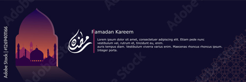 banner design with a Ramadan theme for event invitations and celebrations