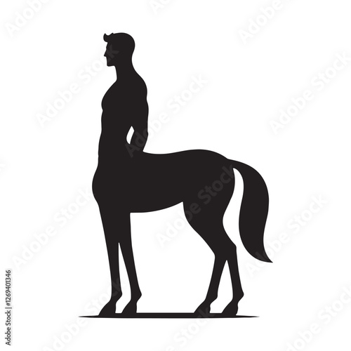 Twilight warrior Centaur silhouette bringing mystery and strength - Centaur illustration - Centaur vector - mythical creature silhouette
