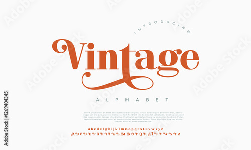  Luxury font alphabet logo. Typography beautiful fashion elegant classic letters serif italic fonts decorative wedding vintage blossom logos. vector illustration