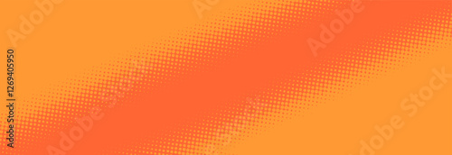 Orange pop art retro comic background with halftone dots design, vector illustration EPS10