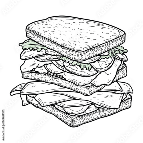 sandwich with cheese and ham
