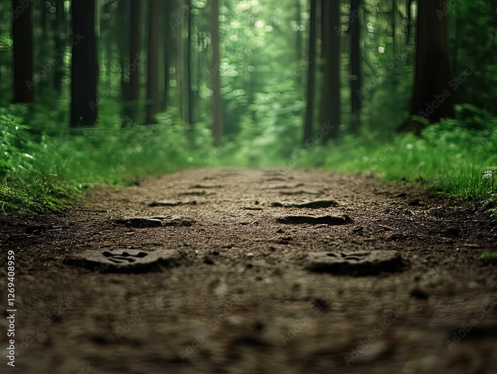 A serene forest path with stone markers, surrounded by lush greenery, inviting exploration and connection with nature. A serene forest path with stone markers, surrounded by lush greenery, inviting exploration and connection with nature.