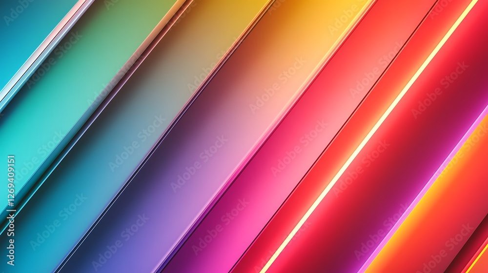 Fototapeta premium Abstract Diagonal Colorful Gradient Stripes Background
