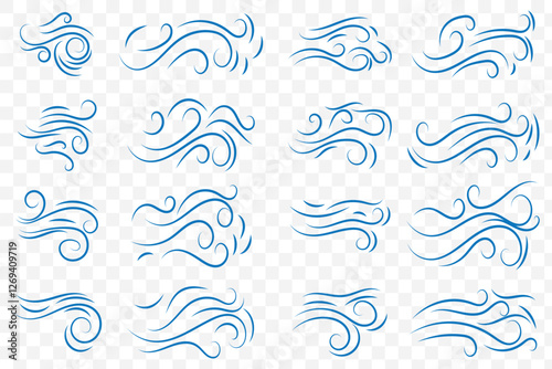 Wind vane icon in doodle sketch lines. Vector illustration.  Wind Icon Crayon Chalk Drawing Vector Set. EPS 10.