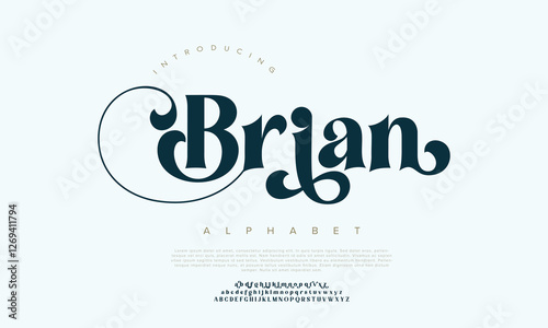  Luxury font alphabet logo. Typography beautiful fashion elegant classic letters serif italic fonts decorative wedding vintage blossom logos. vector illustration