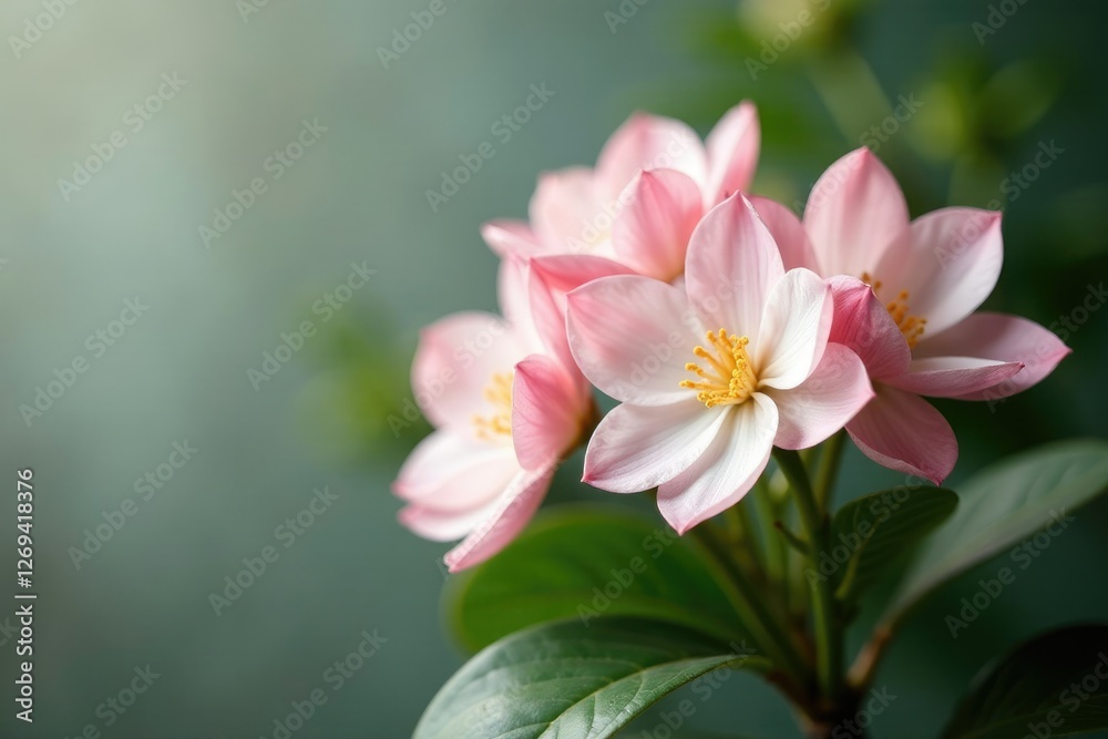 Obraz premium Pinkish-white gardenia gerdenia flowers in a delicate floral arrangement, plant, centerpiece