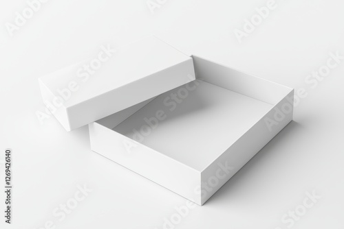 A blank folding box with a magnetic closure for branding. An illustration in 3D.
