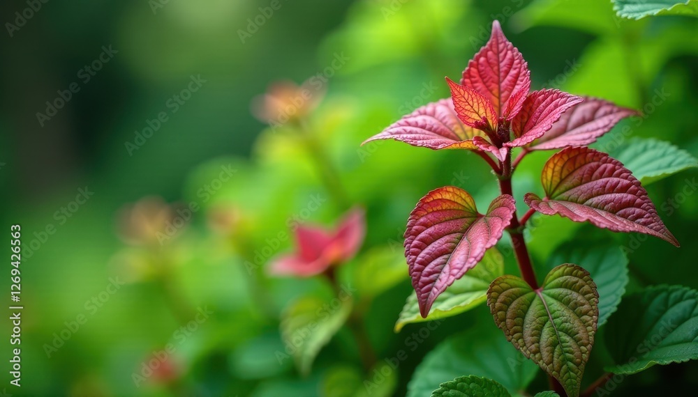 A selection of colorful coleus leaves growing on a painted nettle stem, flowers, nature, foliage A selection of colorful coleus leaves growing on a painted nettle stem, flowers, nature, foliage
