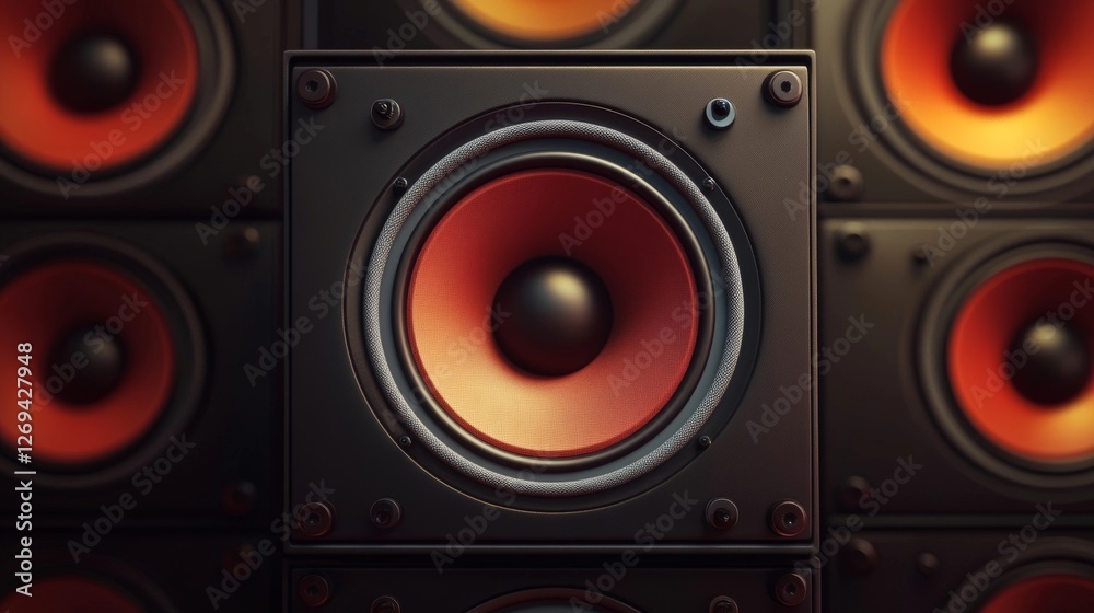 High-quality speaker setup enhancing sound experience in a modern environment