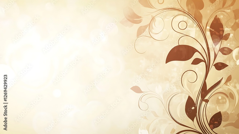 Elegant Beige Floral Design Background Image Elegant Beige Floral Design Background Image