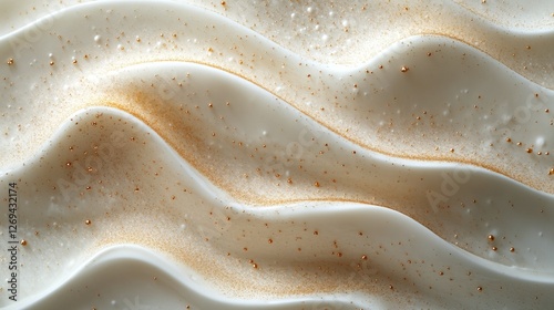 Shimmering gold glitter creates a sparkling effect in soft light during a fes...