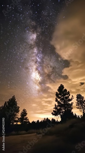 Clouds of cosmic gas illuminated by distant stars in a stunning nebula formation