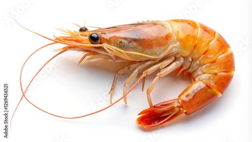 Wallpaper Mural Single Shrimp on White Background Torontodigital.ca